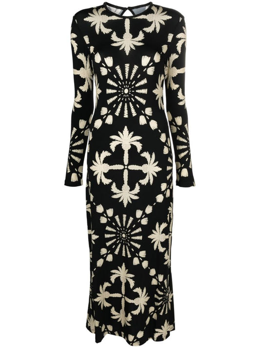 Black Garden Warrior Maxi Dress