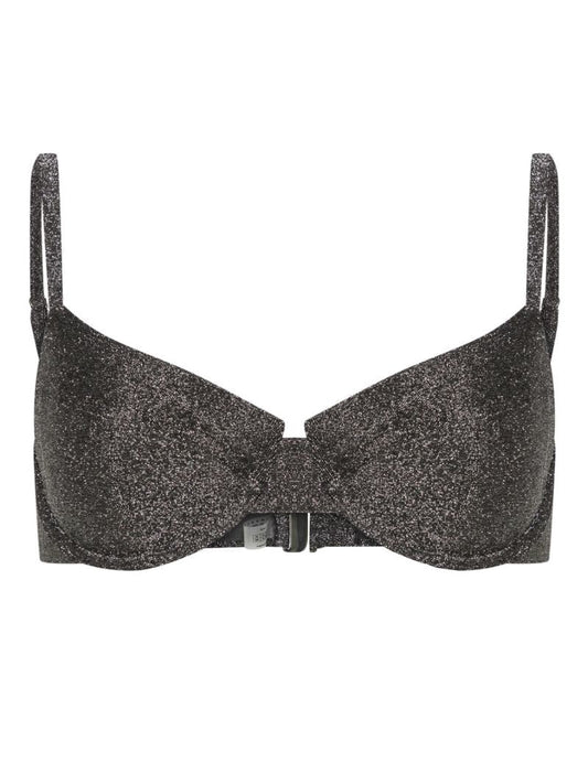 Silver the Base Glitter Bikini Top