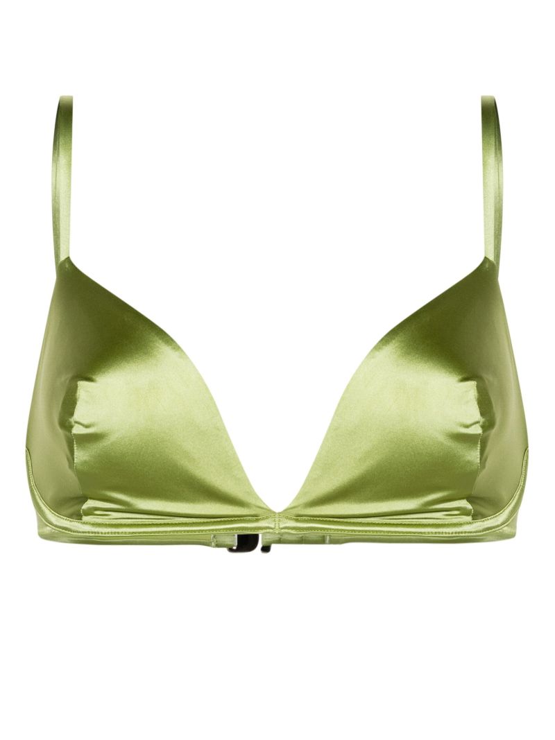 Green the Triangle Bikini Top
