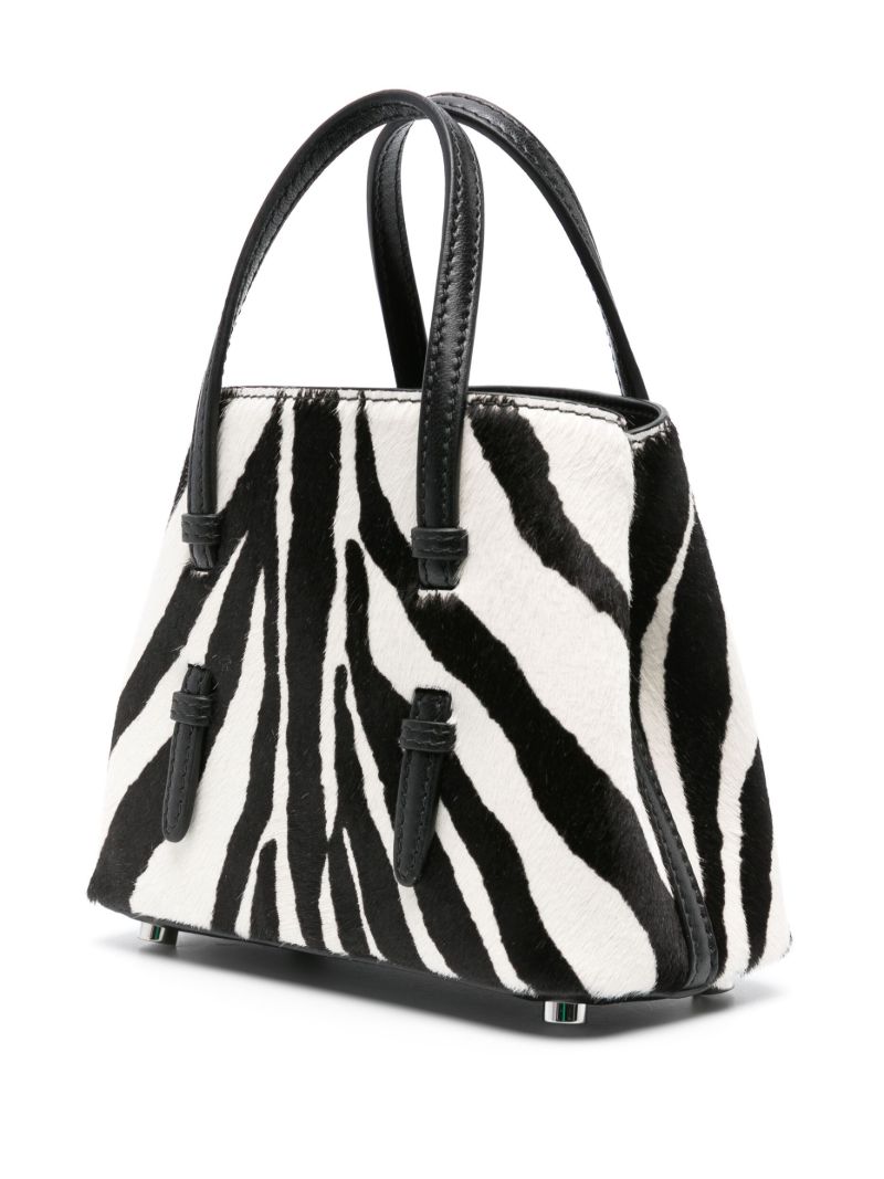 Black Mina 16 Zebra-print Tote Bag