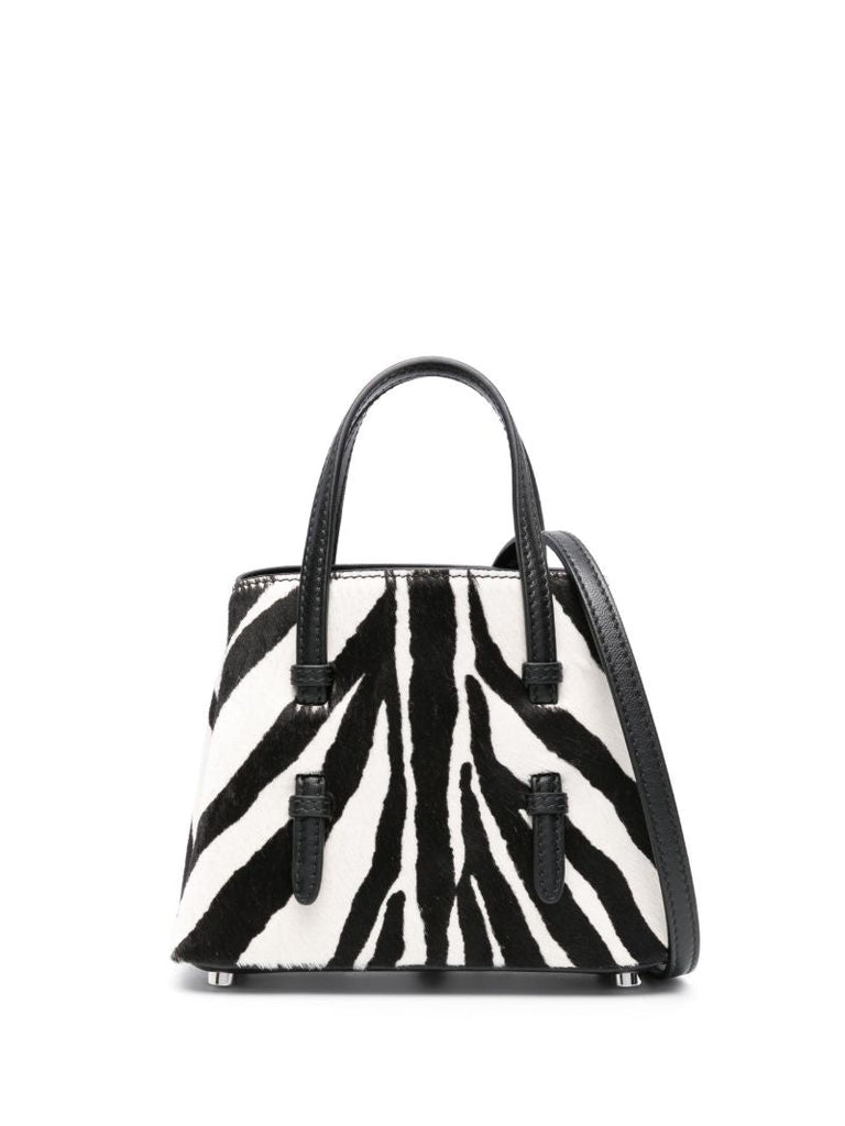 Black Mina 16 Zebra-print Tote Bag