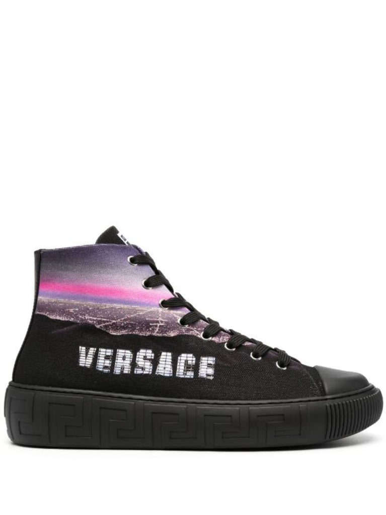 Black Versace Hills Greca Sneakers