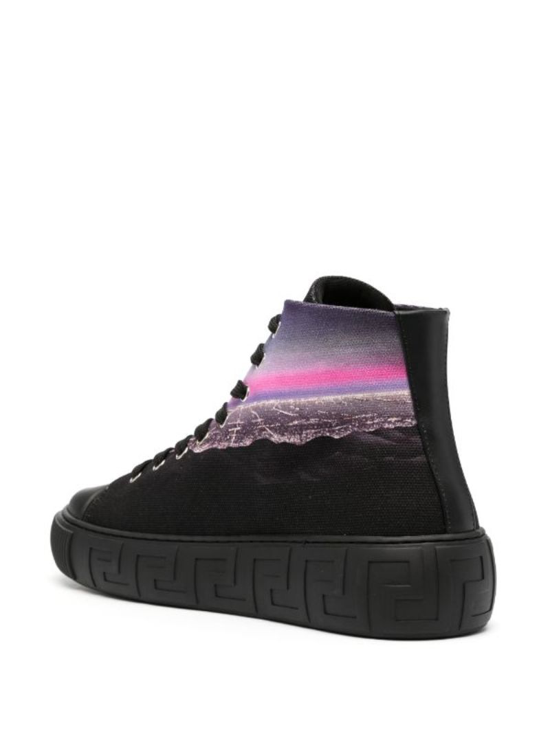 Black Versace Hills Greca Sneakers