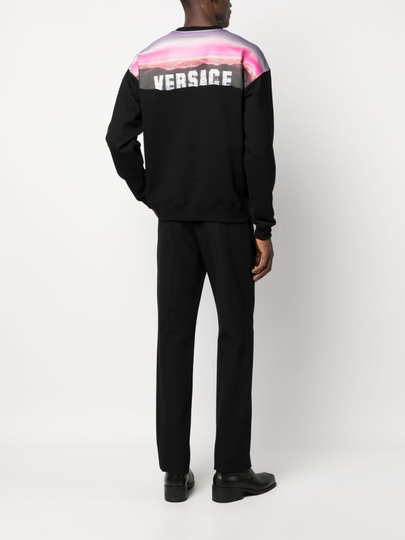 Black Versace Hills Cotton Sweatshirt