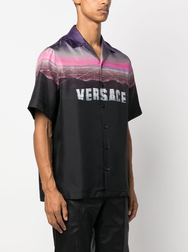 Black Versace Hills Silk Shirt