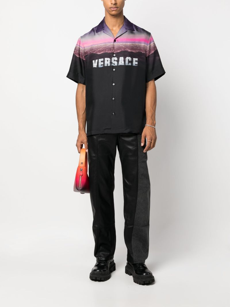 Black Versace Hills Silk Shirt