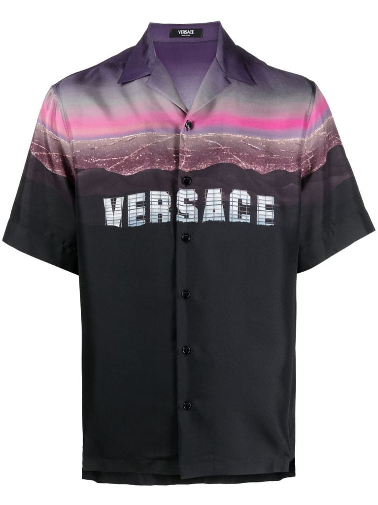 Black Versace Hills Silk Shirt