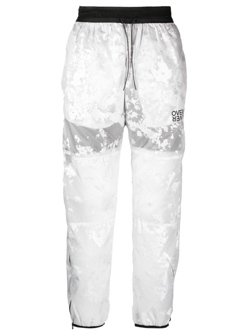 White Abstract-pattern Track Pants