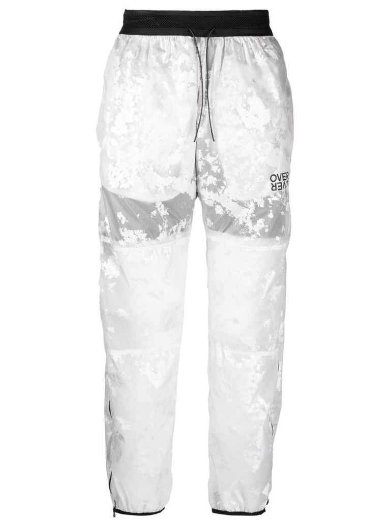 White Abstract-pattern Track Pants