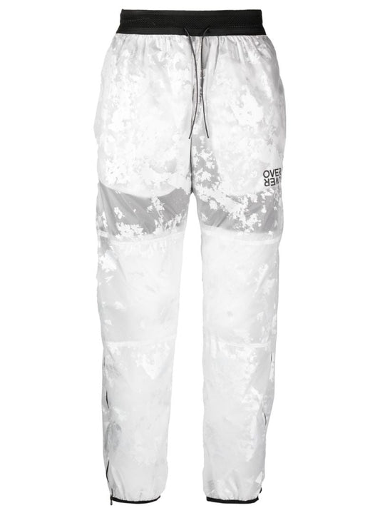 White Abstract-pattern Track Pants