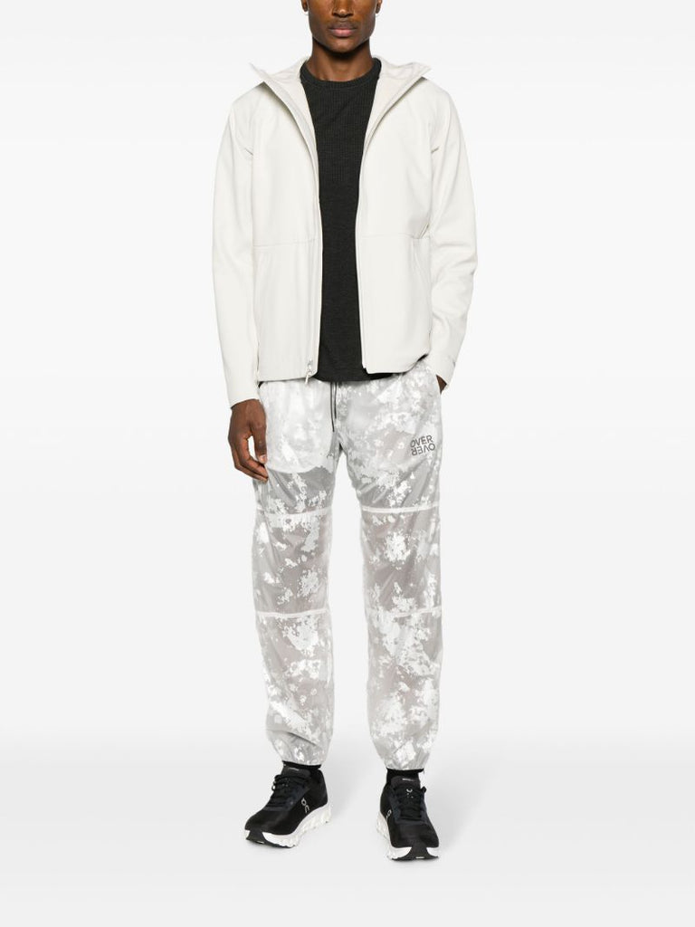 White Abstract-pattern Track Pants