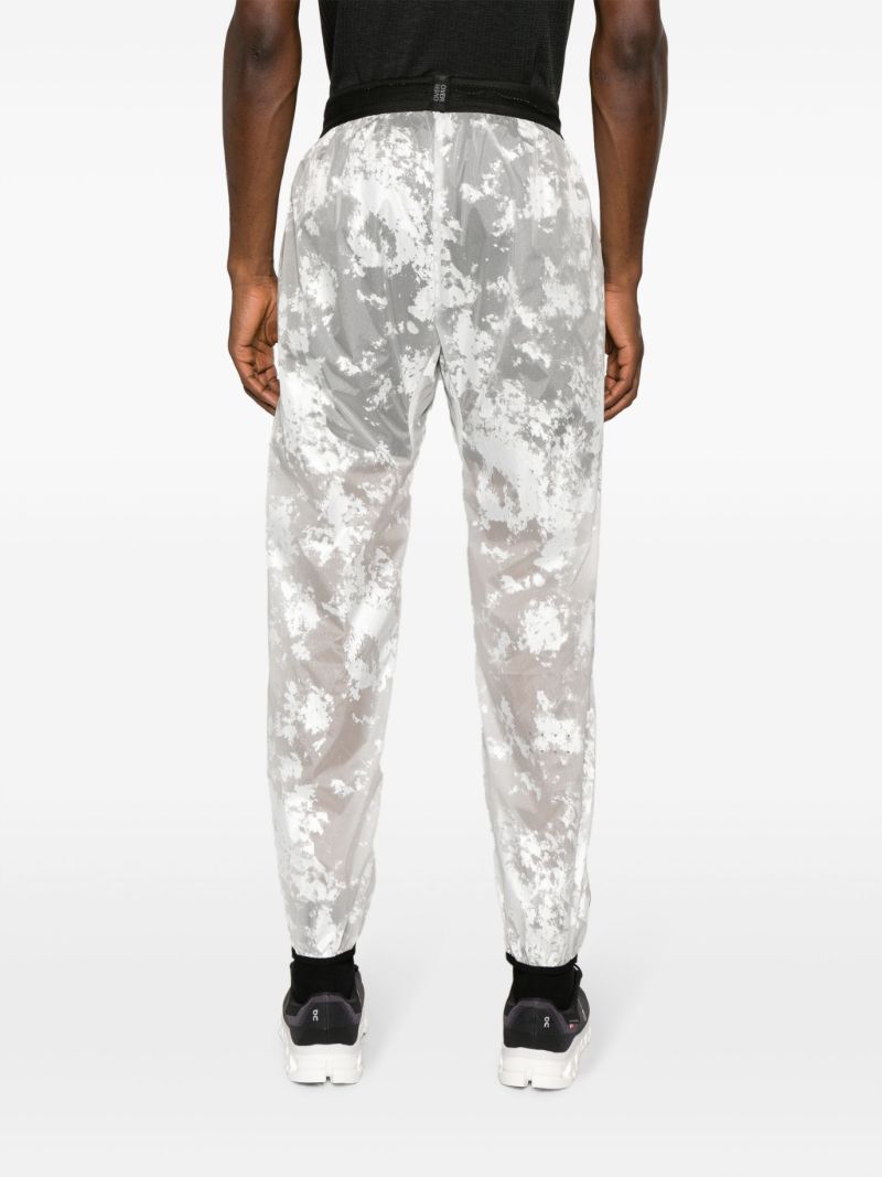 White Abstract-pattern Track Pants
