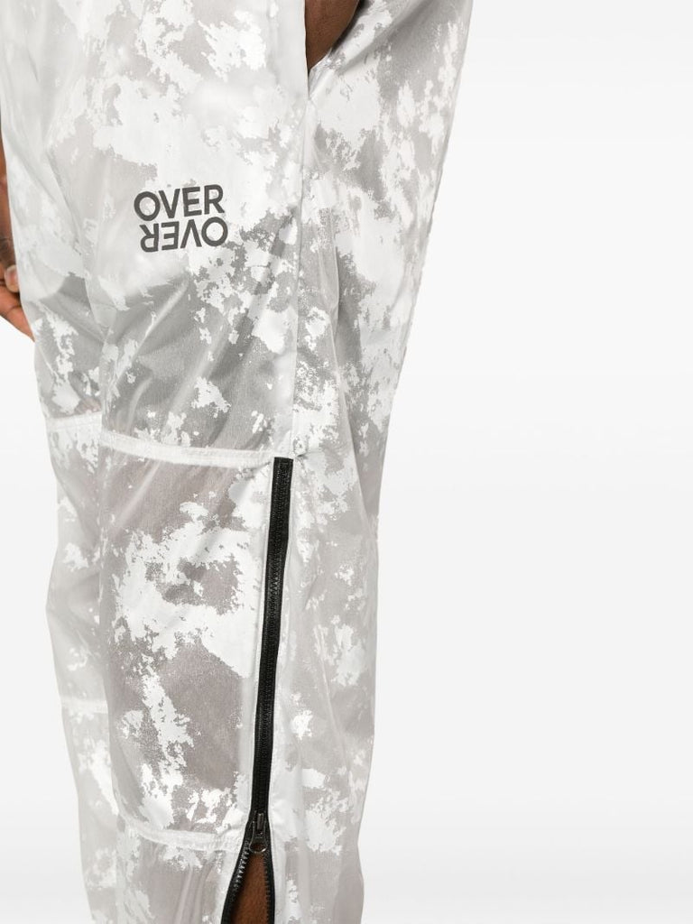 White Abstract-pattern Track Pants