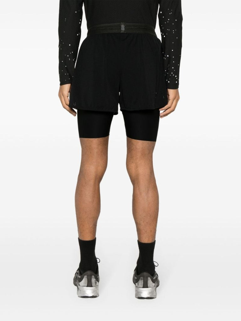 Black Double-layer Running Shorts