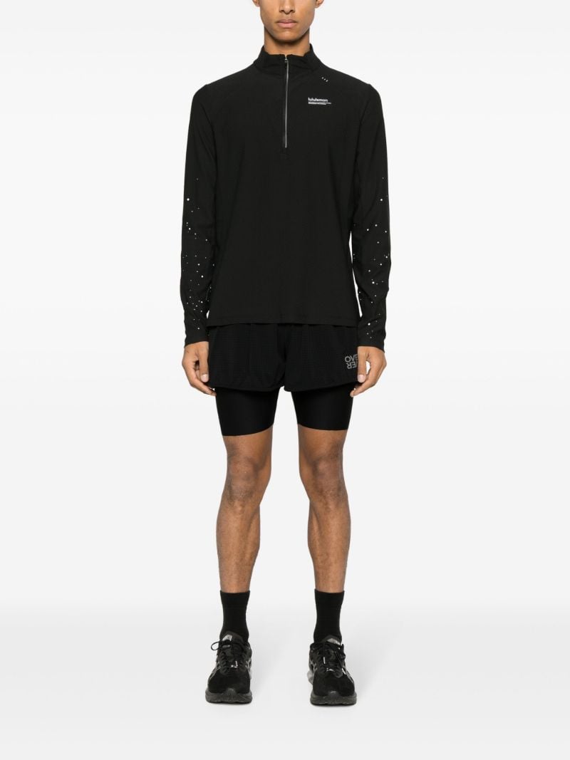 Black Double-layer Running Shorts