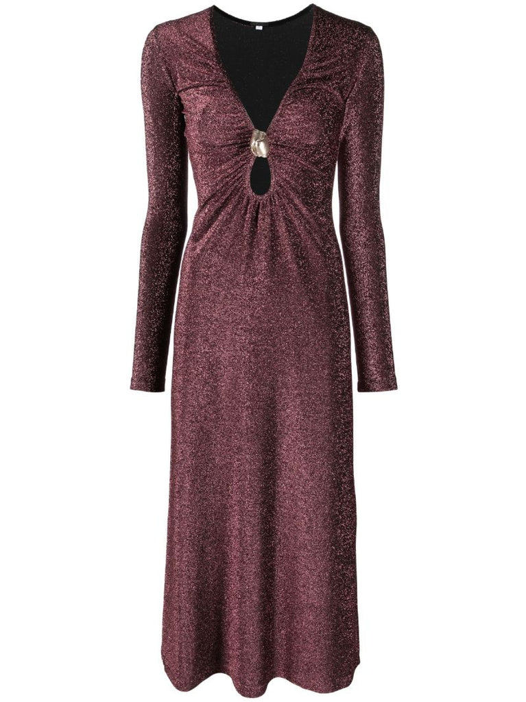 Pink Impala  V-cut Neck Dress