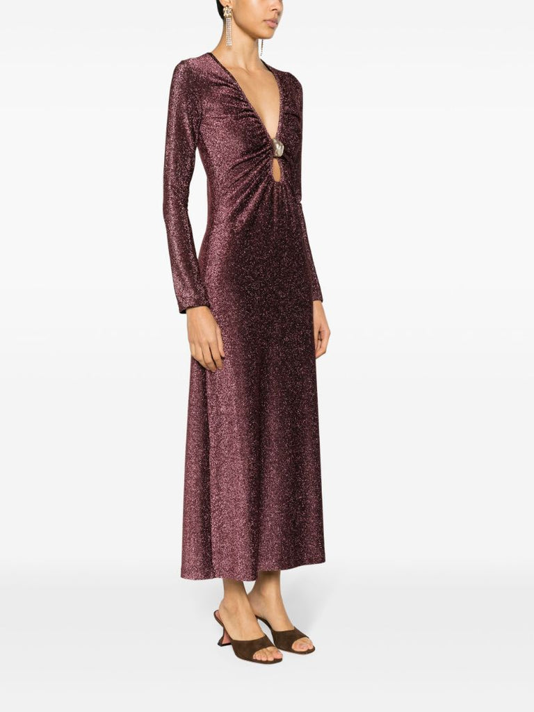 Pink Impala  V-cut Neck Dress