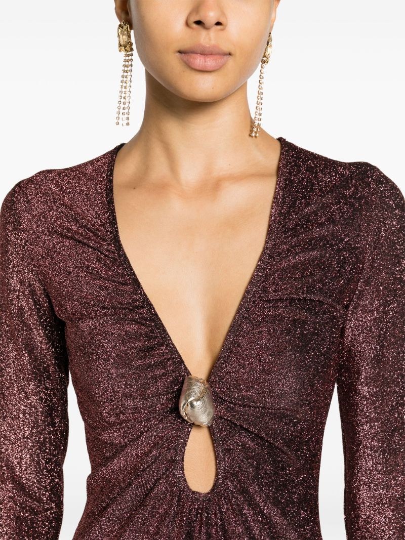 Pink Impala  V-cut Neck Dress