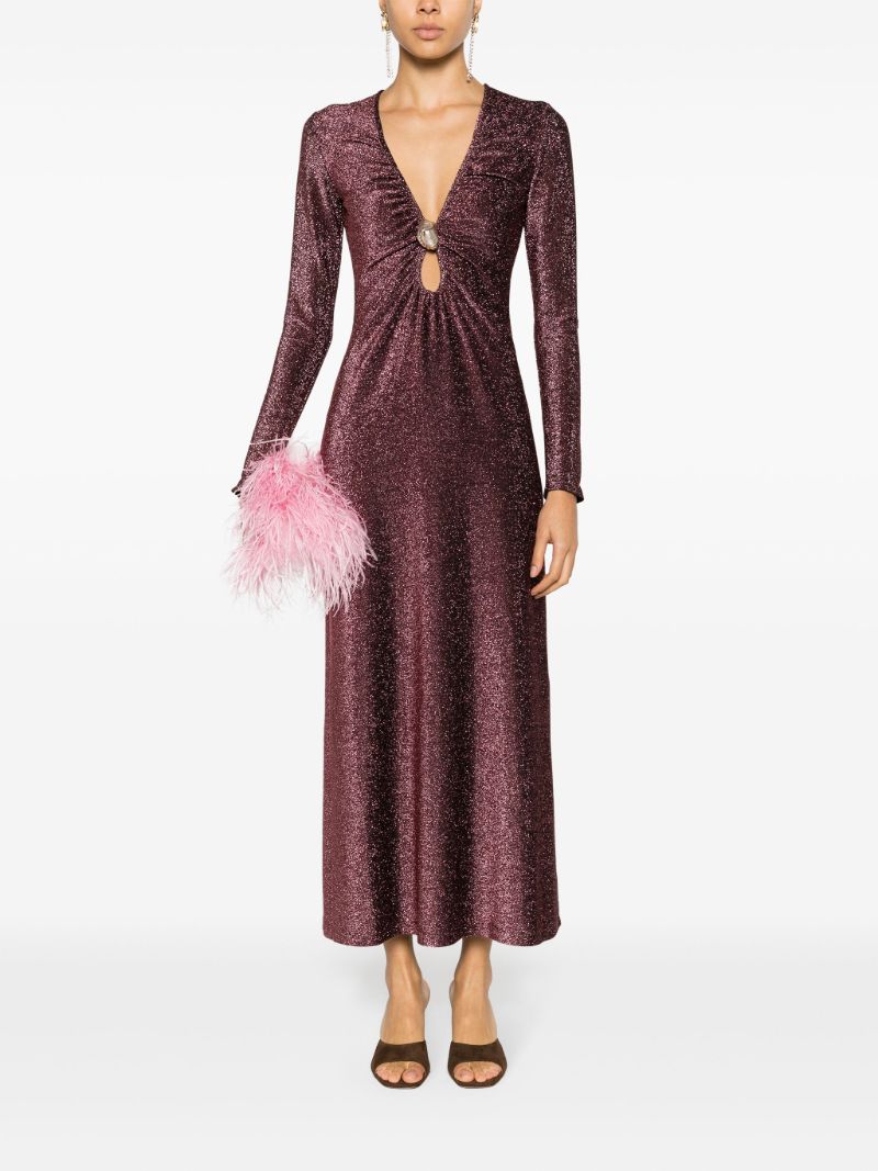 Pink Impala  V-cut Neck Dress