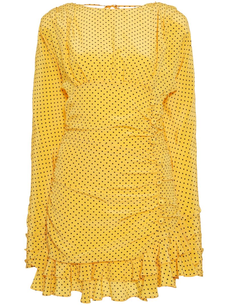 Yellow Polka Dot Silk Dress
