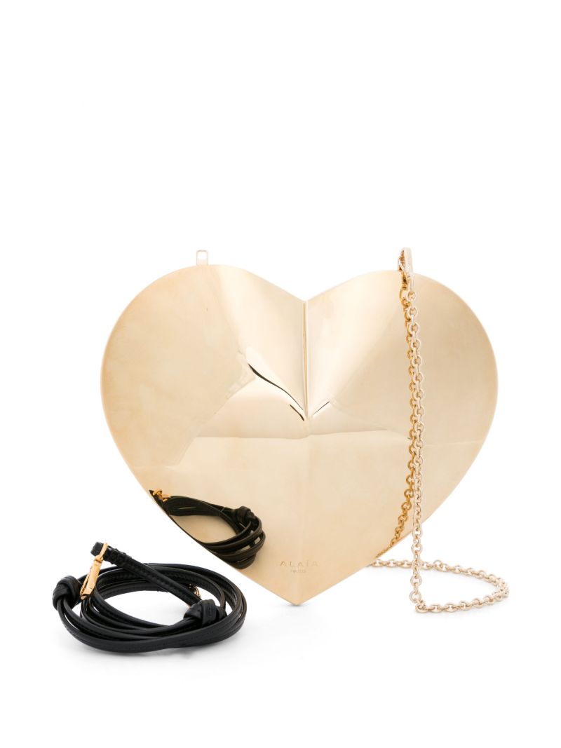 Gold-tone Le Coeur Leather Cross Body Bag