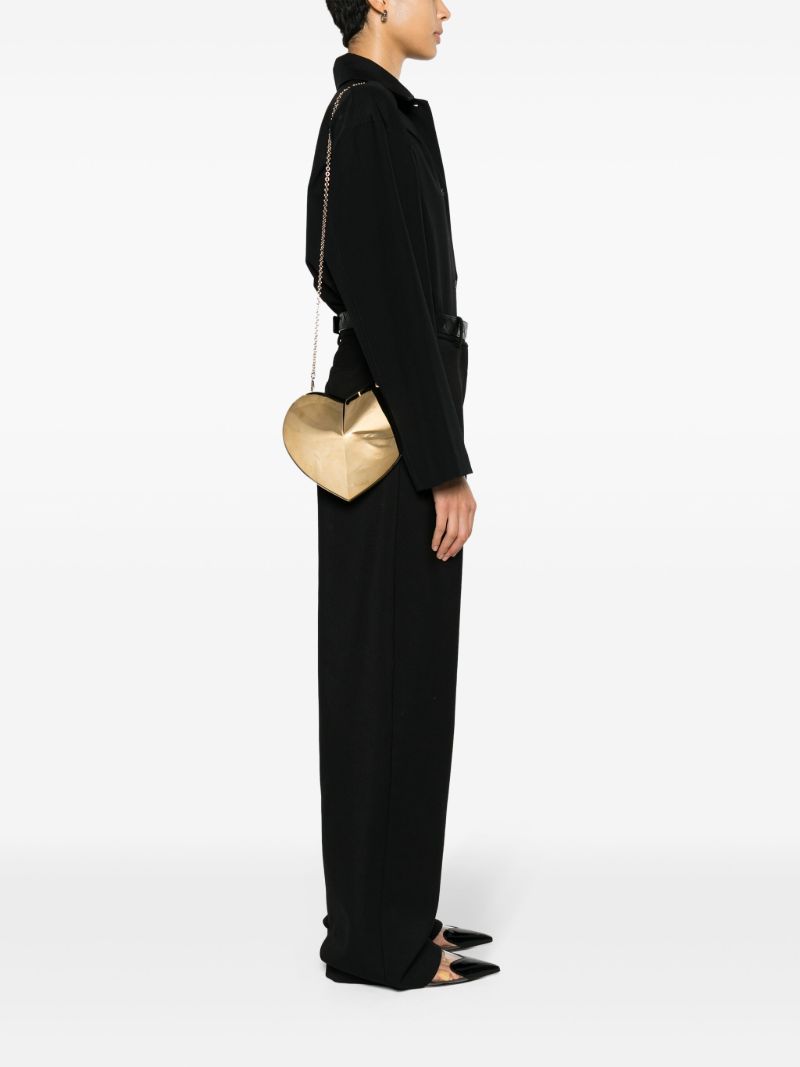 Gold-tone Le Coeur Leather Cross Body Bag