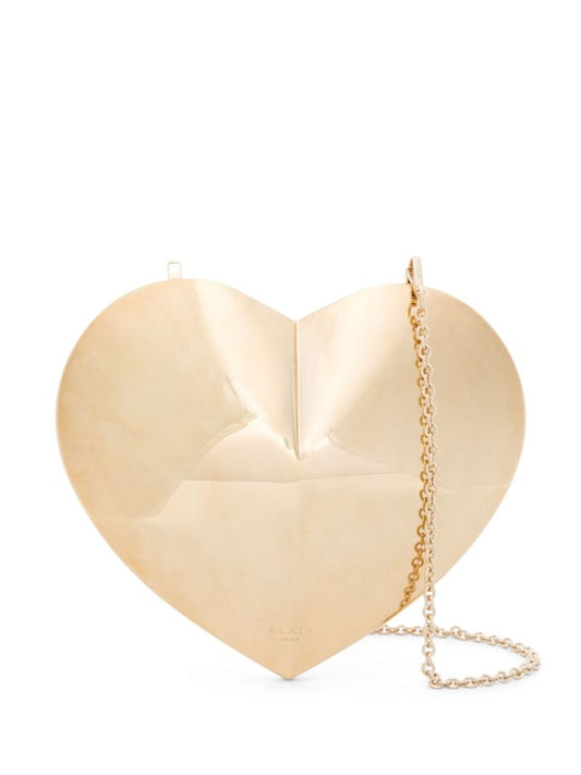 Gold-tone Le Coeur Leather Cross Body Bag