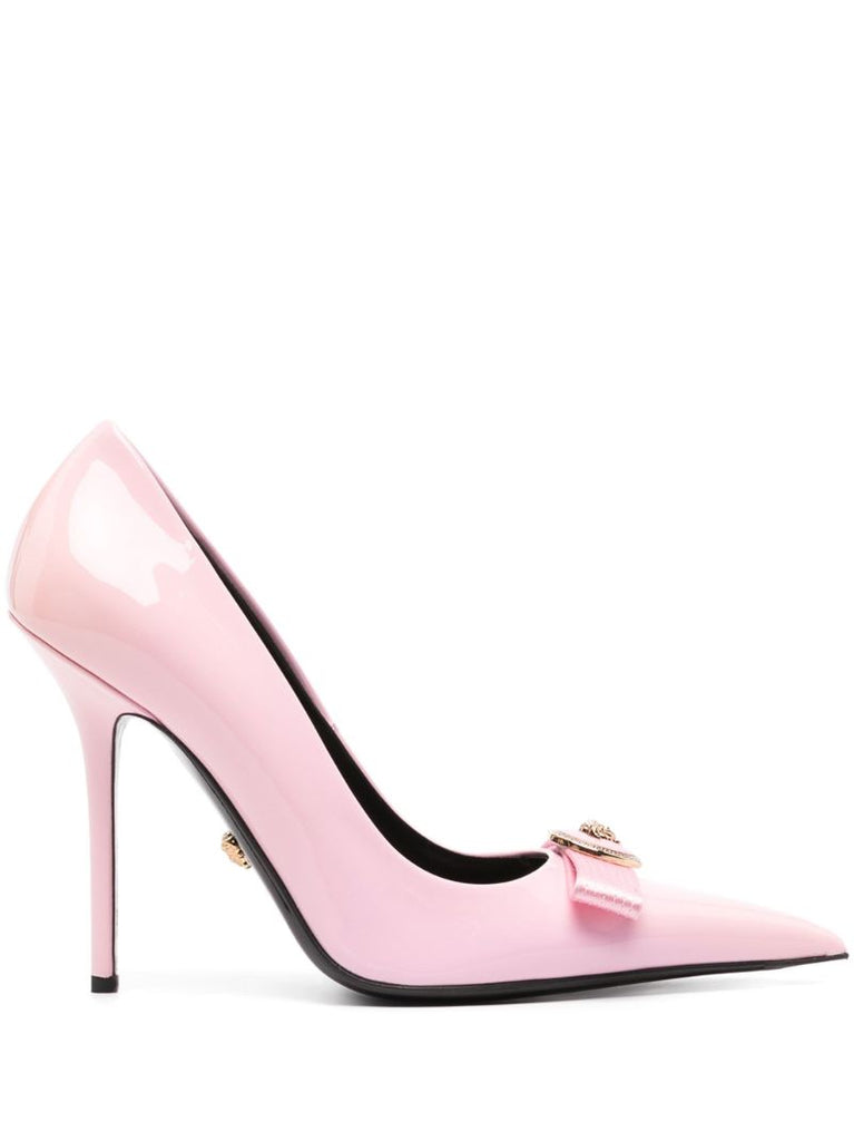 Pink 120mm Gianni Leather Pumps