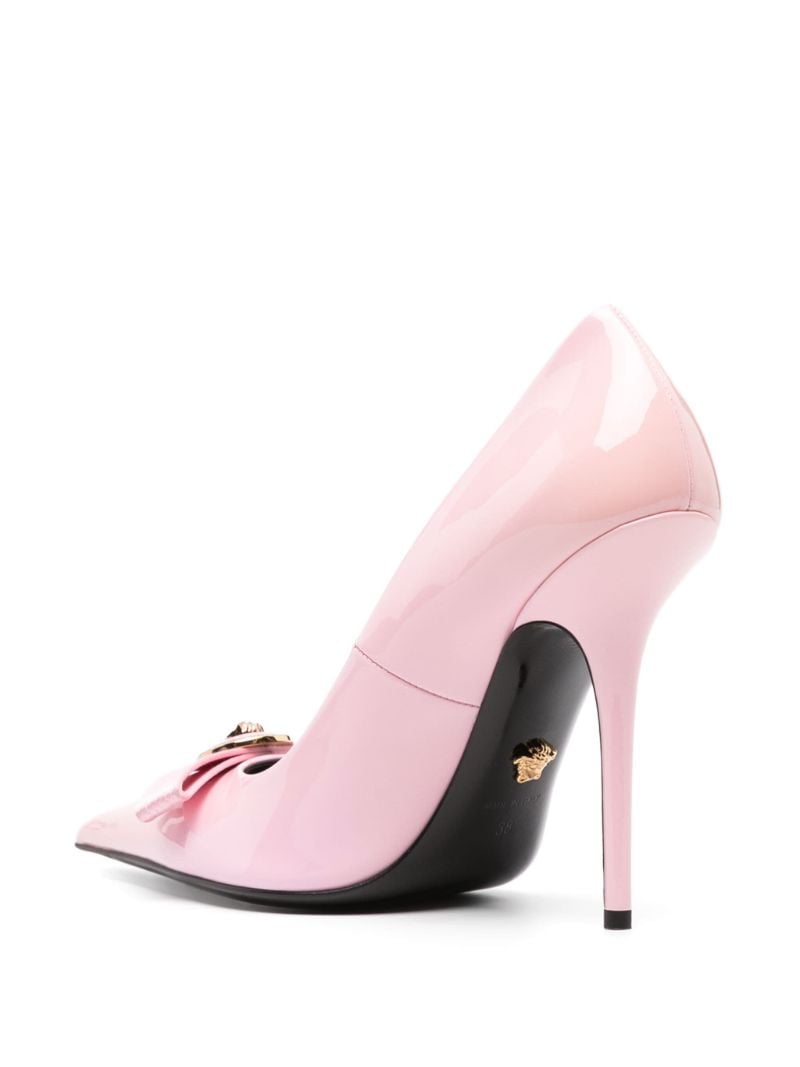 Pink 120mm Gianni Leather Pumps