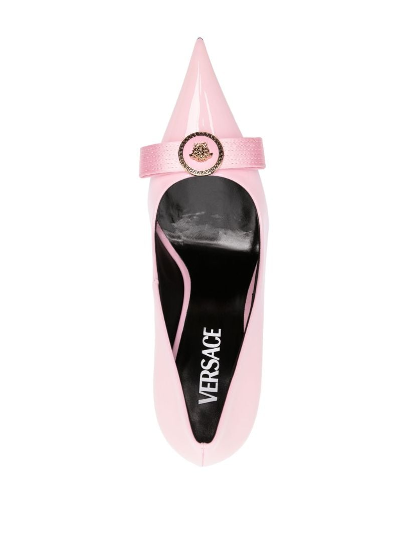 Pink 120mm Gianni Leather Pumps