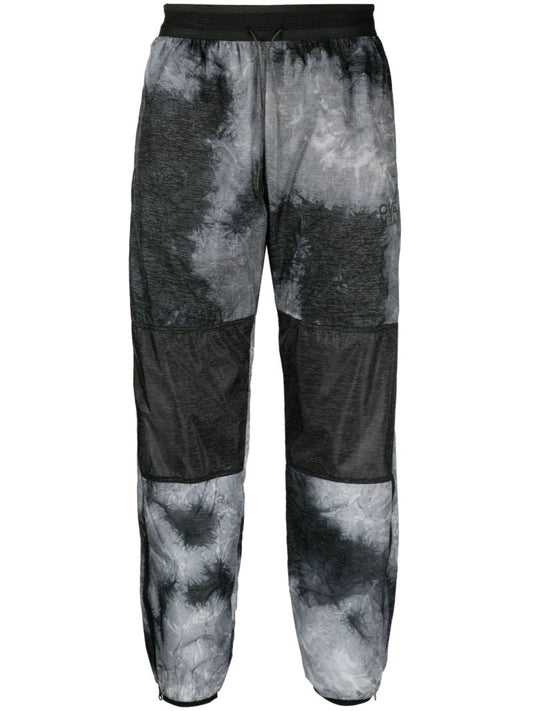 Grey Abstract-pattern Track Pants