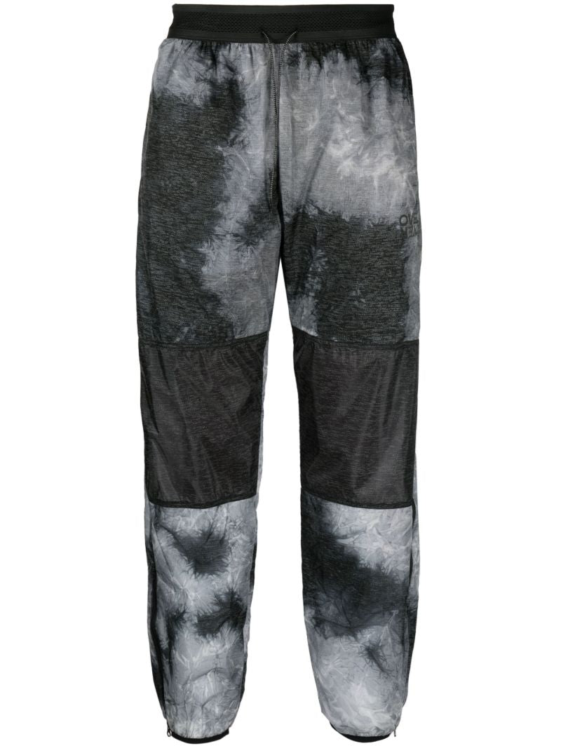 Grey Abstract-pattern Track Pants