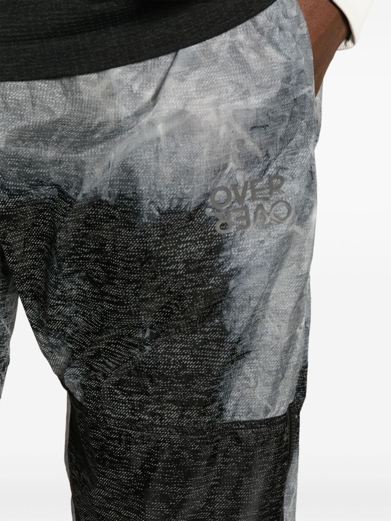 Grey Abstract-pattern Track Pants