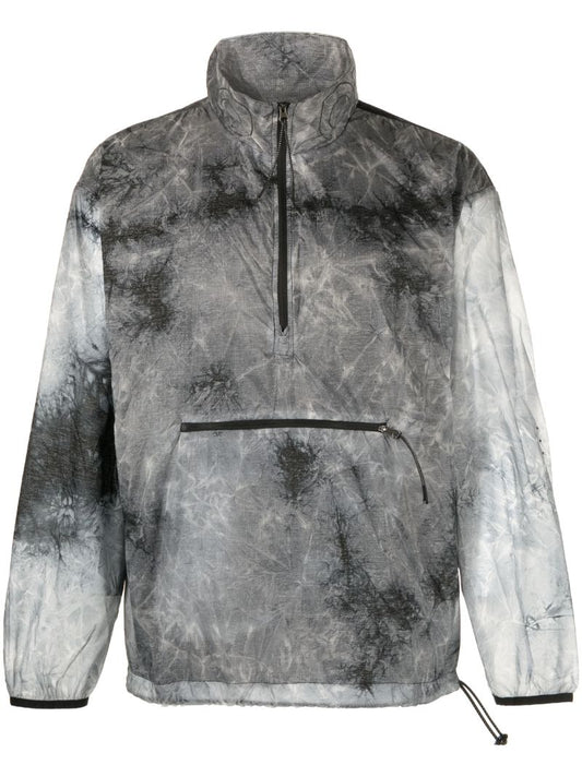 Grey Pop Over Abstract-print Jacket