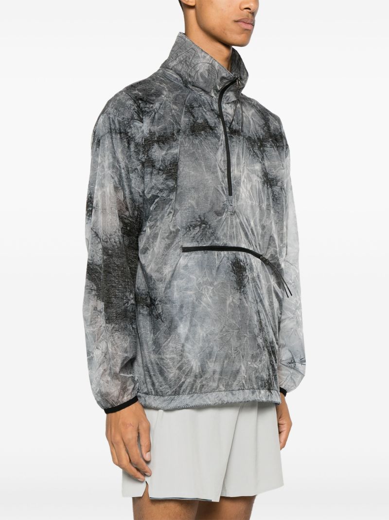 Grey Pop Over Abstract-print Jacket