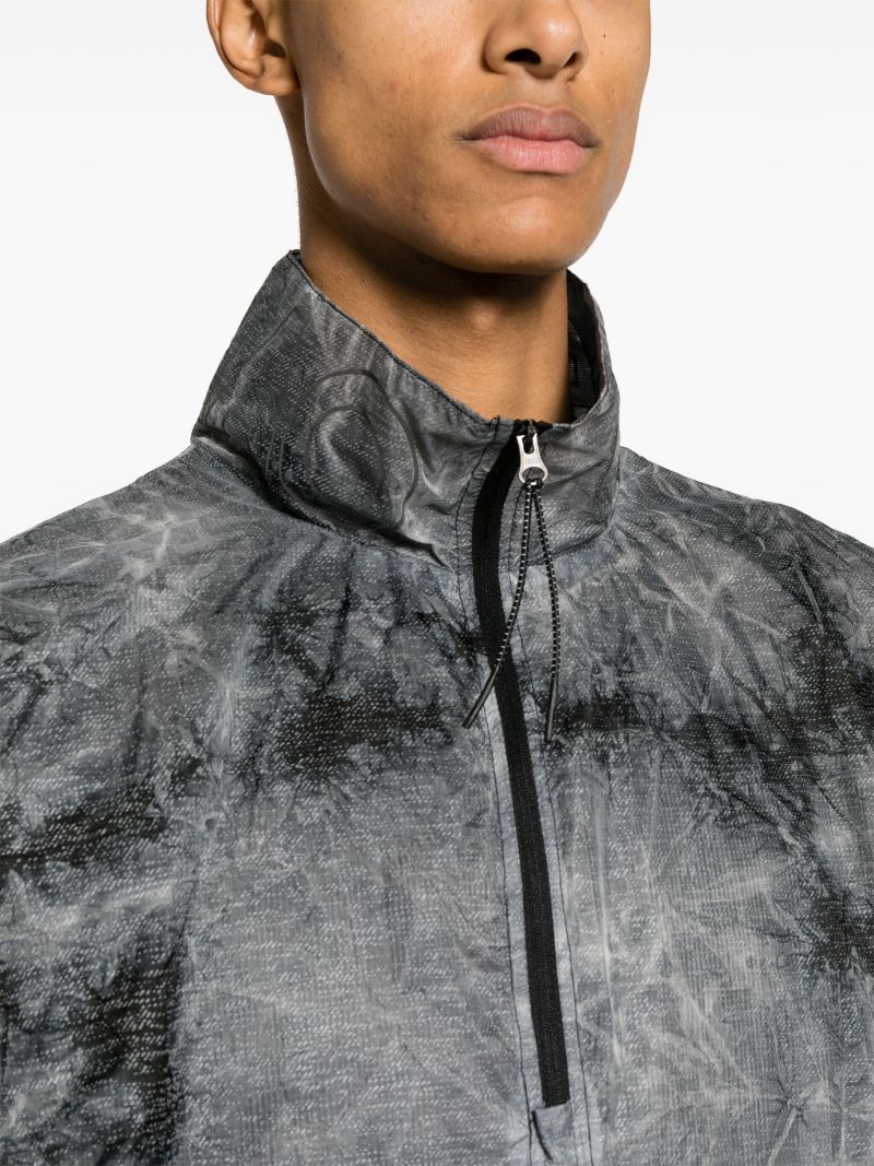 Grey Pop Over Abstract-print Jacket