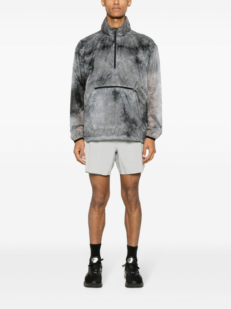 Grey Pop Over Abstract-print Jacket
