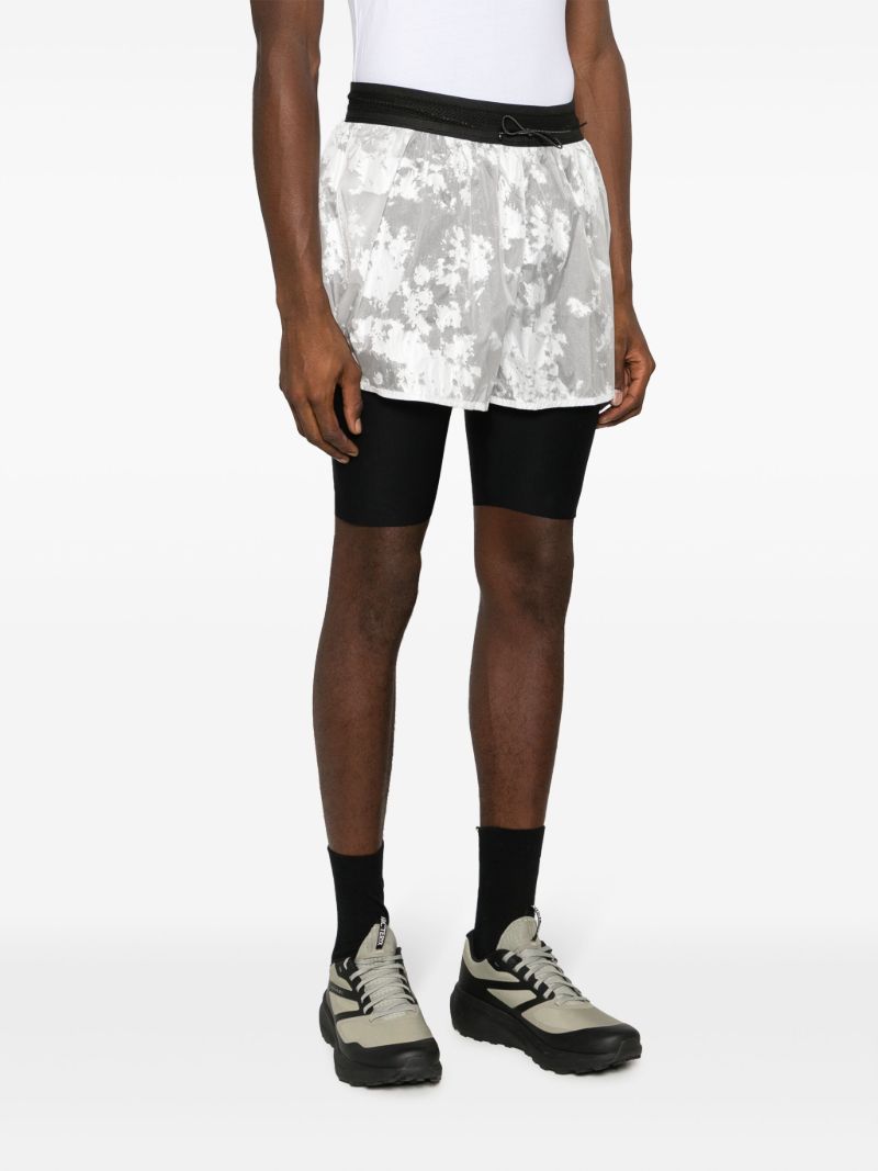 White Two-layer Running Shorts