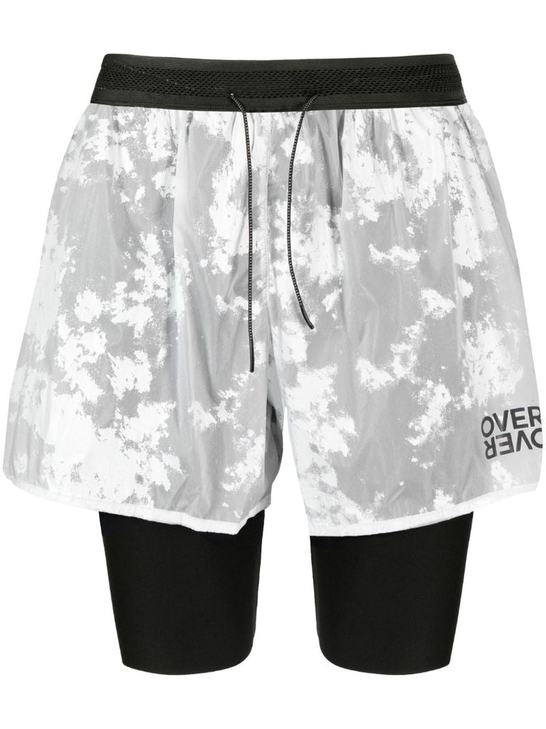 White Two-layer Running Shorts