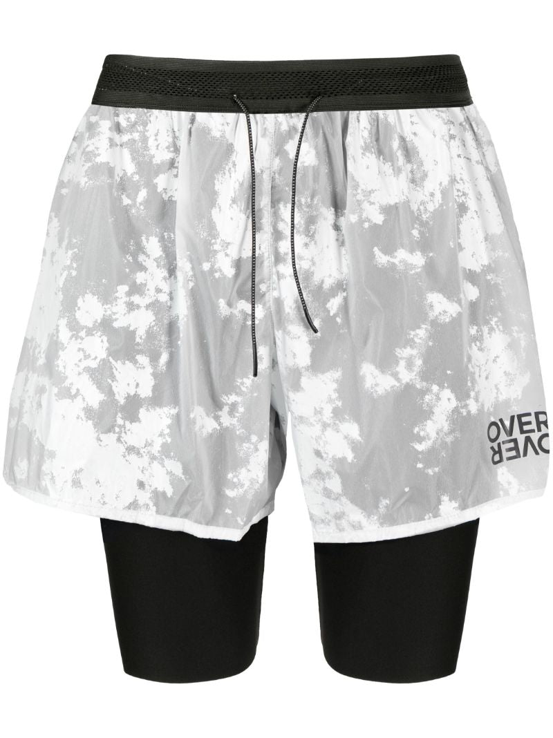 White Two-layer Running Shorts