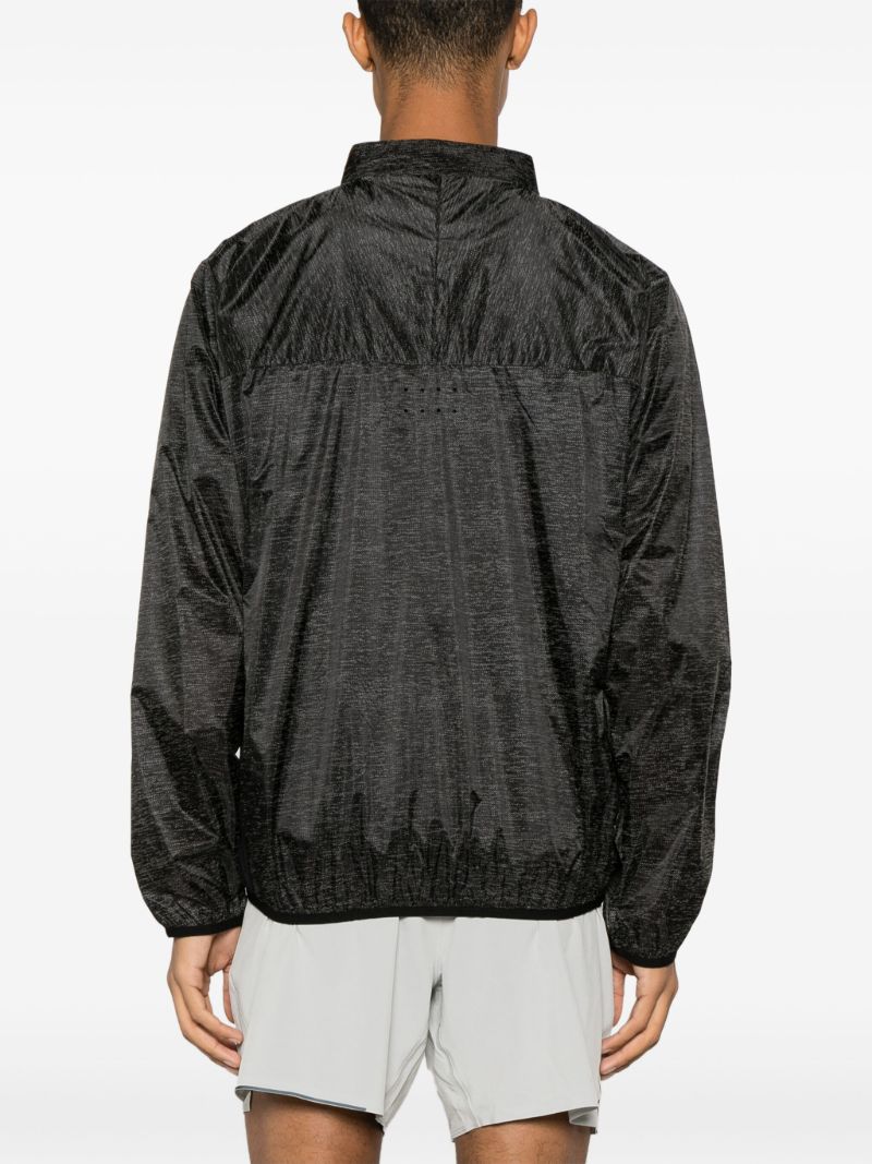 Black Abstract-print Track Jacket