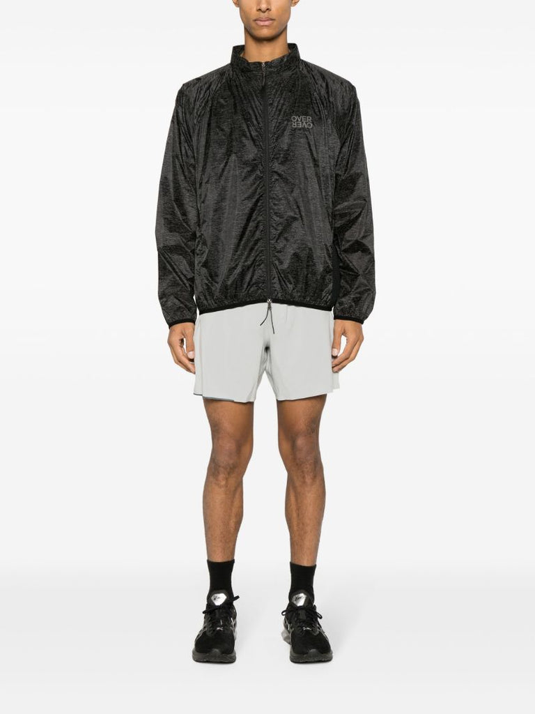 Black Abstract-print Track Jacket