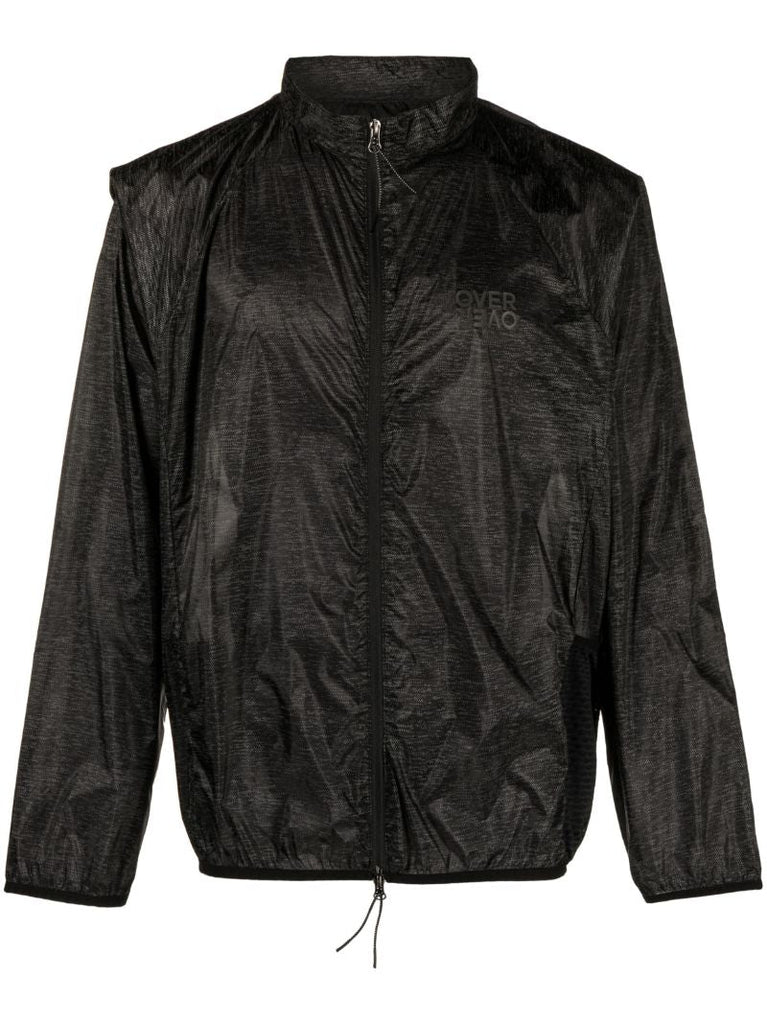 Black Abstract-print Track Jacket