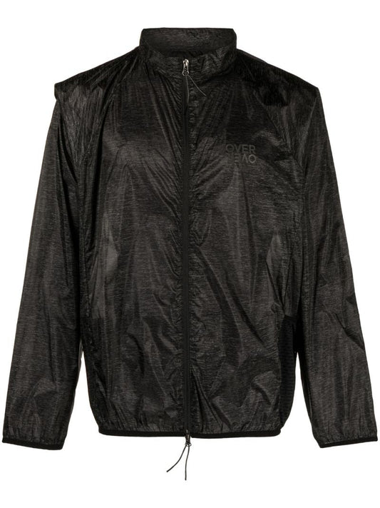 Black Abstract-print Track Jacket