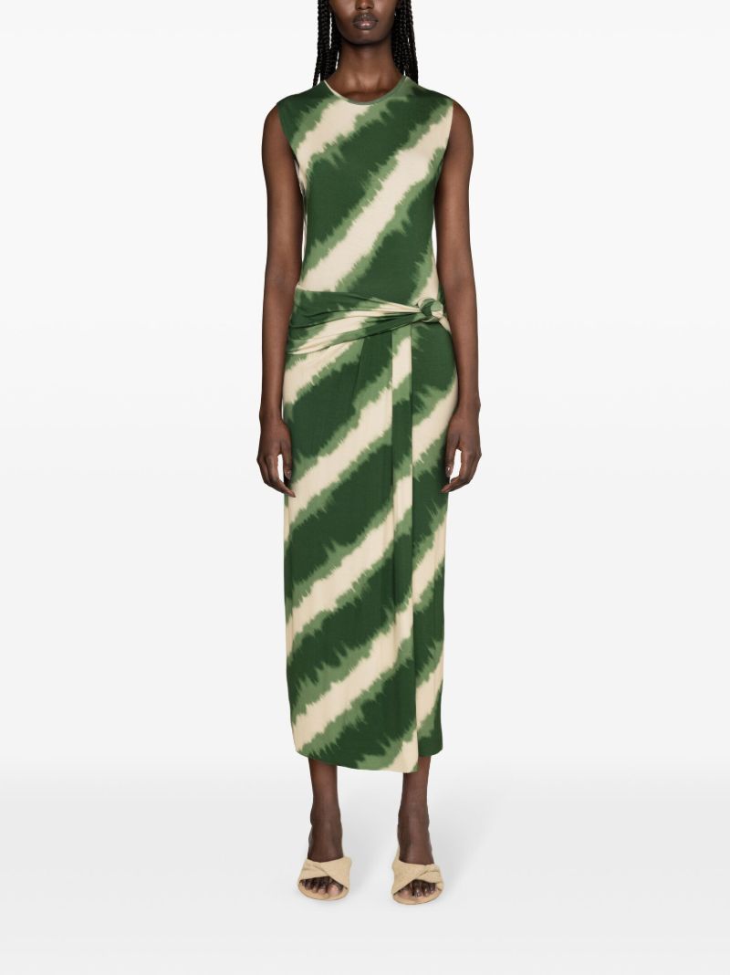 Green Wrapped in Color Dress