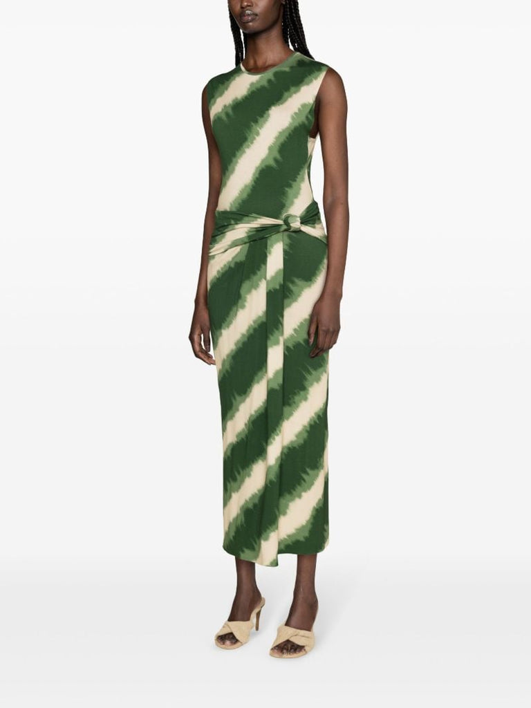 Green Wrapped in Color Dress