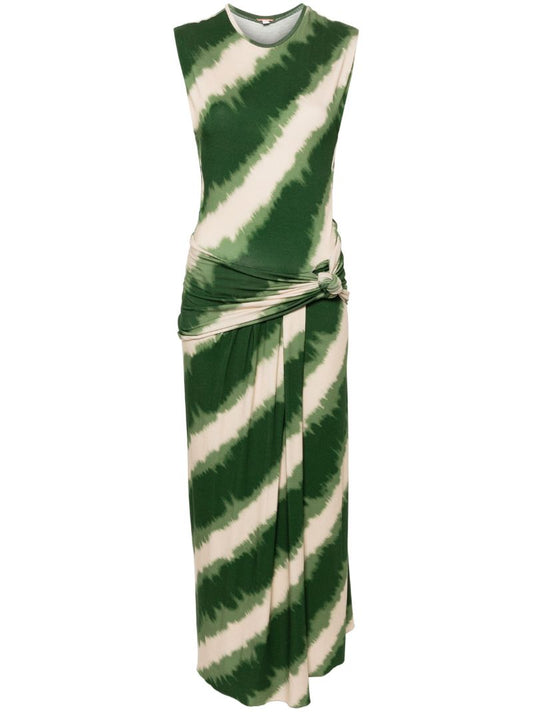 Green Wrapped in Color Dress