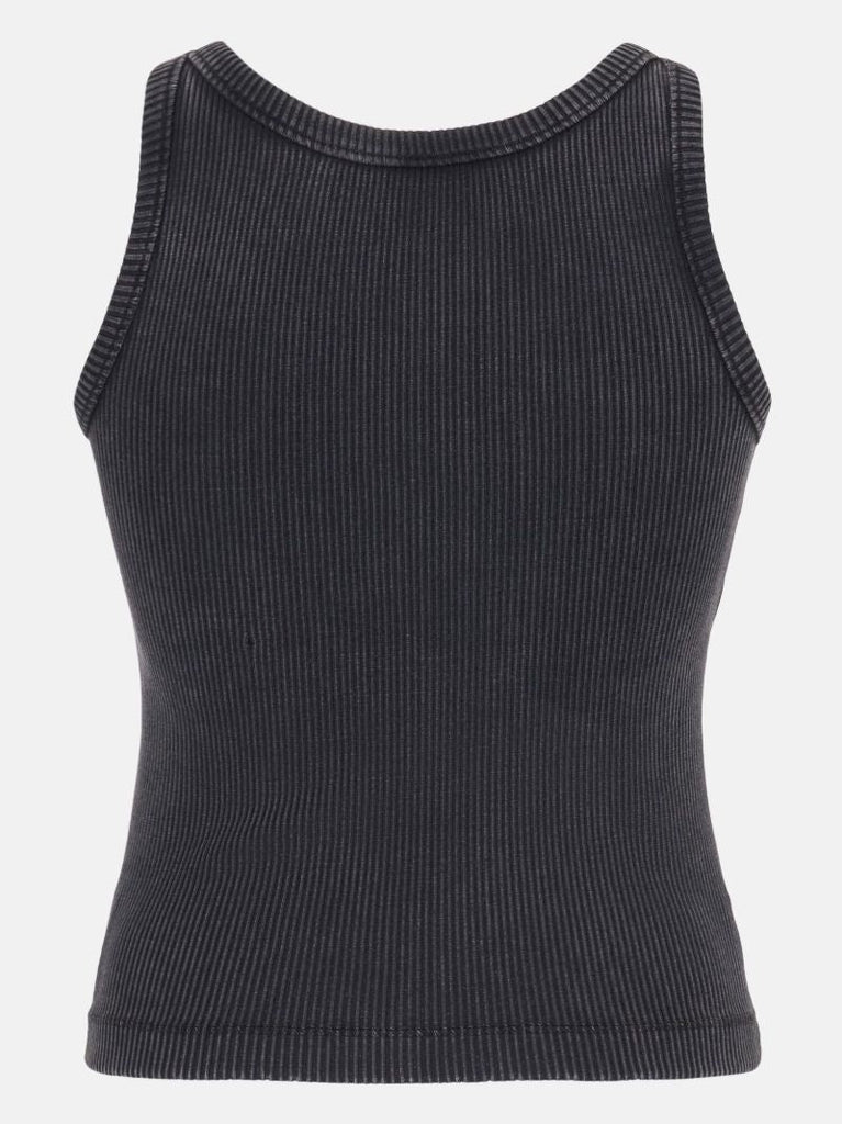 Grey Logo Applique Tank Top