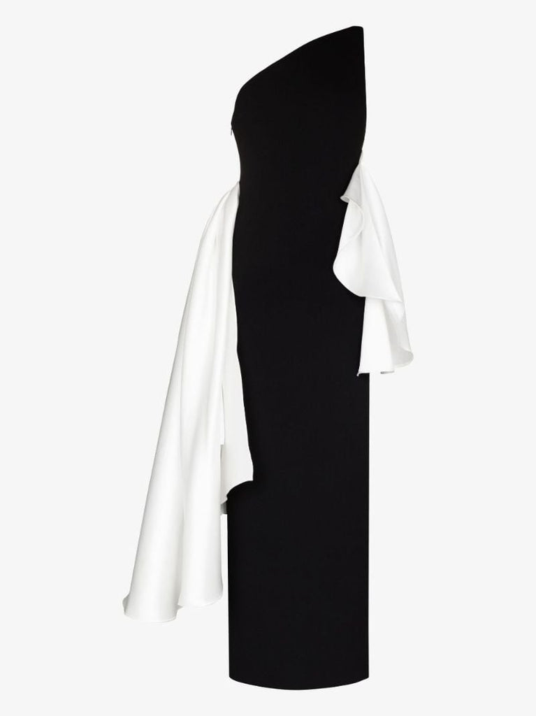 Black Calla One-shoulder Dress