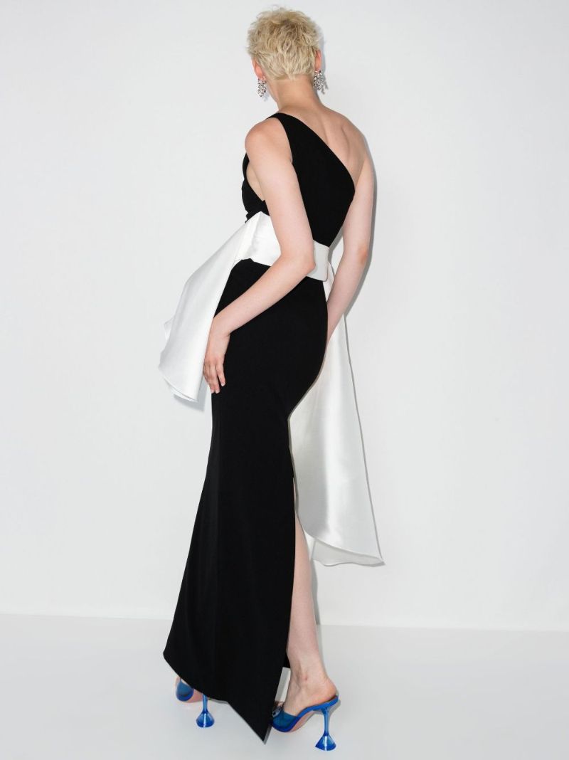 Black Calla One-shoulder Dress